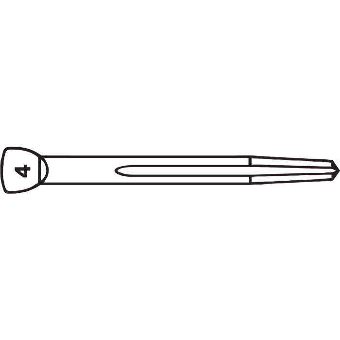 Flat head T (Size 4) (with cement flow-off groove) 5 pcs.