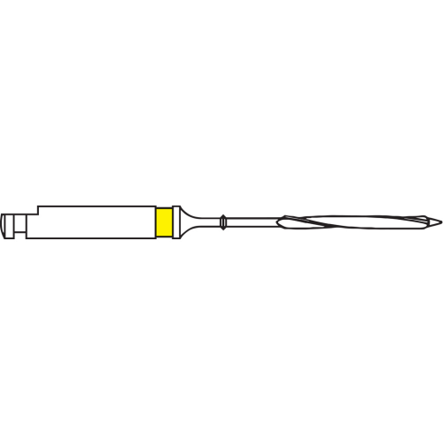 Root canal drill (Yellow) Post size 2